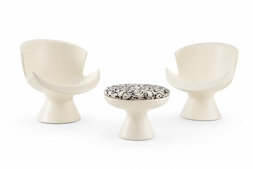 Ensemble complet de fauteuils lounge Karim Rashid Kite pour Label, 2004