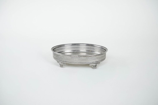 Plat en argent, design italien, années 1970, fabriqué en Italie