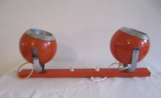 Image 1 of Herda Eyeball Doppelwandleuchte orange Space Age
