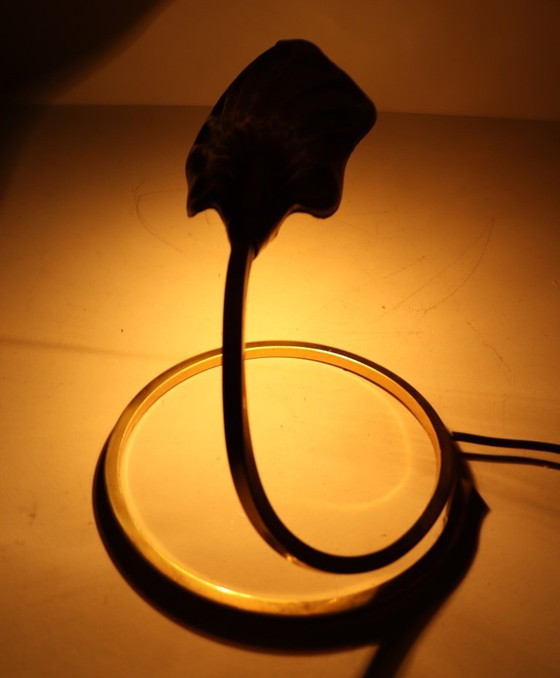 Image 1 of Sculpturale tafellamp/tafellamp van Tommaso Barbi voor Bottega Gadda, Italië, jaren 1970