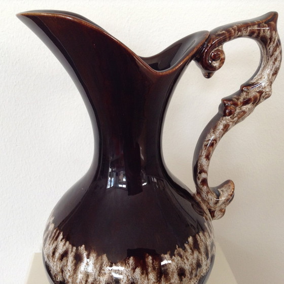 Image 1 of Mid - Century Ceramic Vintage Vase/Jug With Dripping Glaze