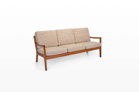 Senator bank van Ole Wanscher voor P. Jeppesen Møbelfabrik, Denemarken, jaren 60 – 3-5 zitsbanken, Wool (photo 12 of 12)