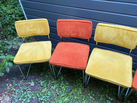 Image 1 of 4 Gispen? Eetkamer Stoelen Buisframe