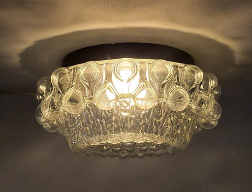 Bubble glass ceiling light 1970s
