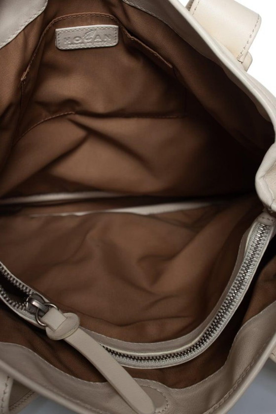 Image 1 of Hogan, witte leren shopper