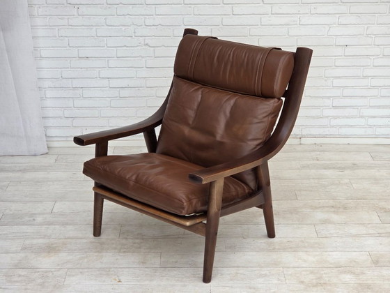 Anni '70, design danese di H.J.Wegner, poltrona schienale alto, modello GE530. – Hans Wegner, Poltrone, Legno (photo 9 of 26)