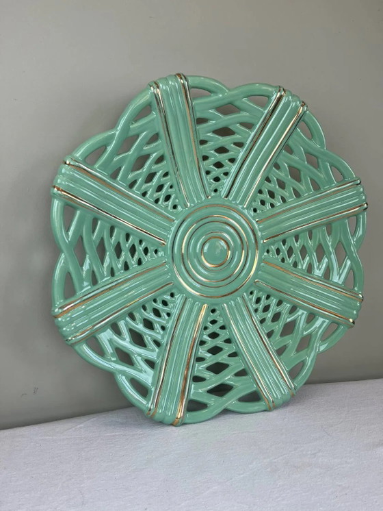 Important mid-century openwork ceramic bowl – Crockery, Porcelain, Art Deco (photo 3 of 8)