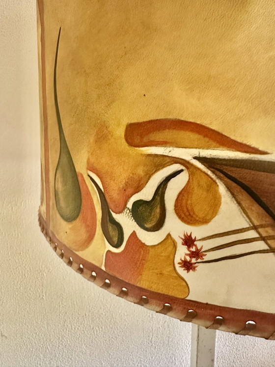 Lámpara de pie Art Déco – Lámparas de pie, Leather, Metal (photo 8 of 15)