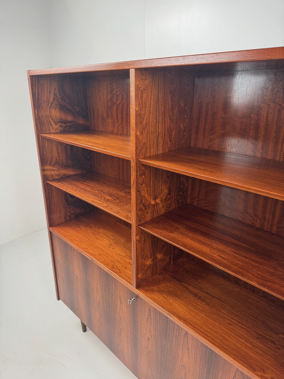Image 1 of Poul Hundevad Rosewood Bookcase – Danish Design with Hidden Functionality