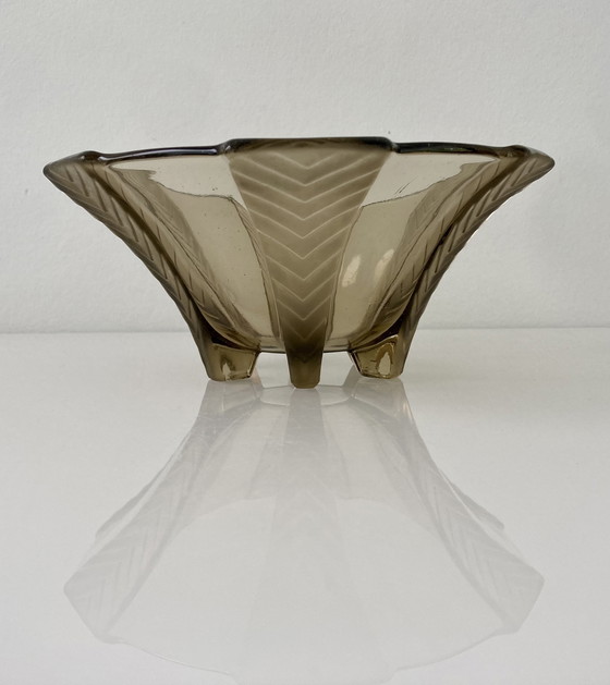 Image 1 of Plato de cristal Art Déco de 1930, modelo Athena, empresa Walther&Sohne