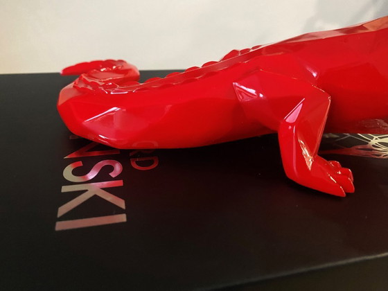 Image 1 of Crocodile CROCO Spirit Red edition by Richard Orlinski, new 2024