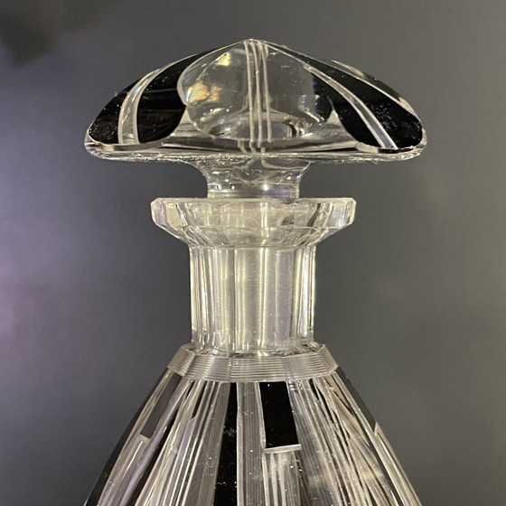 Liqueur Service in Cut Doubled Crystal by Karl Palda, 1930s, Set of 8 – Glass & Decanter, Glass, Art Deco (photo 2 of 12)