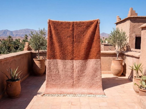 Handwoven, natural pure wool rug, size 150x250 cm