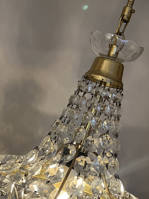 Vintage Crystal Pocket Chandelier Pendant Lamp Chandelier