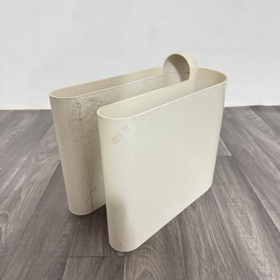 Image 1 of Bilumen Magazine Rack Black/White Rodolfo Bonetto Design 1960's