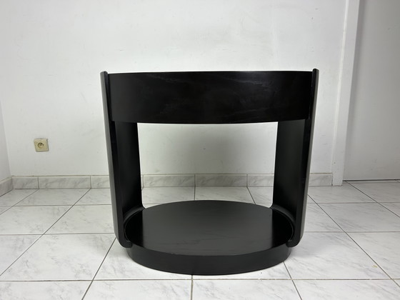 Image 1 of Table d'appoint McGuire San Francisco, bois massif laqué noir