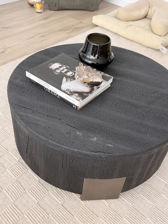 Shou Sugi Ban (also known as Yakisugi) coffee table made of burnt oak – Dutchbone, Metal, Wood (photo 5 of 7)