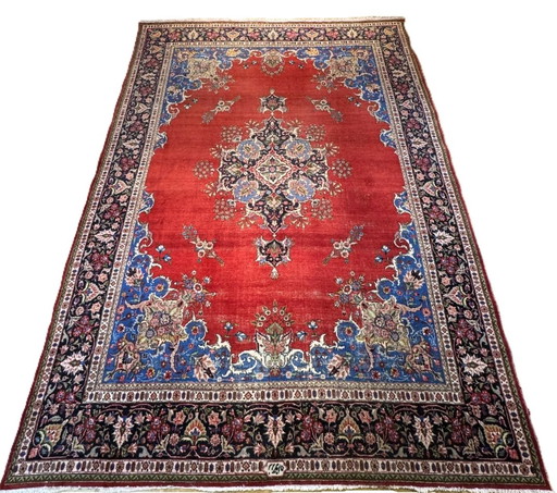 PERSIAN CARPET TABRIZ TEBRIS HAND-KNOTTED OVERSIZE 417X315CM SEMI ANTIQUE 50s TOP CONDITION