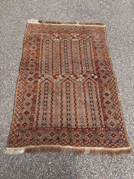 Handgeweven Turkmeens wollen tapijt – vloerkleden en tapijten, Wool