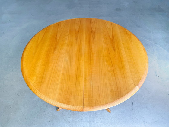 Image 1 of Original midcentury dining table extendable cherry wood 1960s vintage
