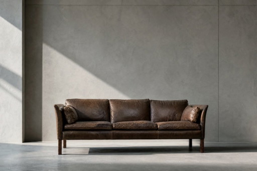 Mid-Century Modern Vintage Ledersofa Cromwell von Arne Norell, 1960er Jahre