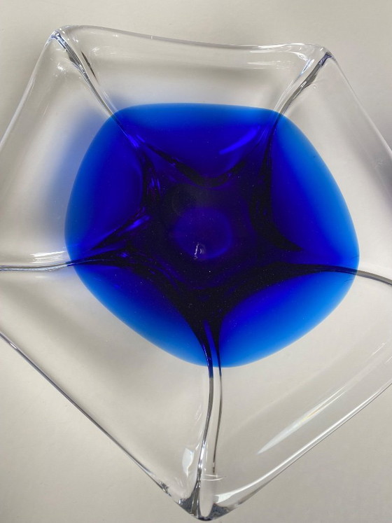 Image 1 of Murano vintage vase and bowl (blue)