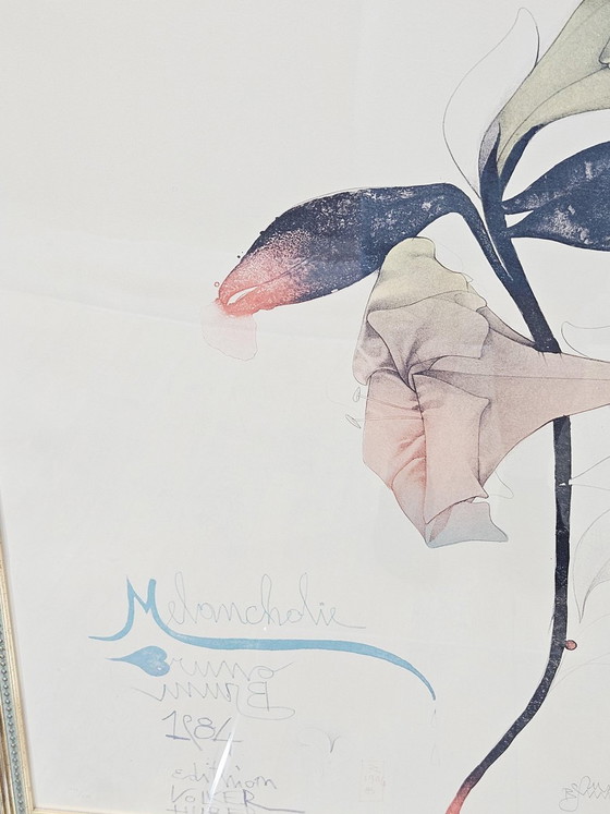 Bruno Bruni, Melancholies, 1984, Lithographie, Gerahmt – Lithographien & Drucke (photo 14 of 17)