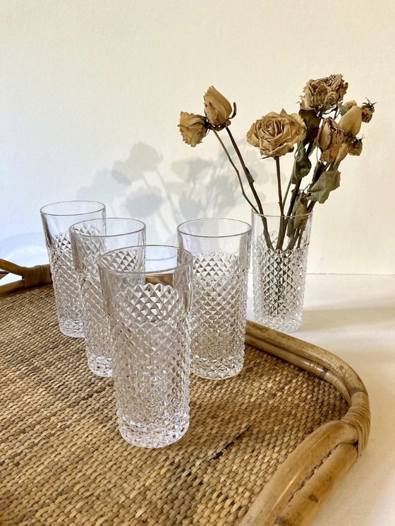 Image 1 of 5 occhiali vintage con motivo a punta di diamante