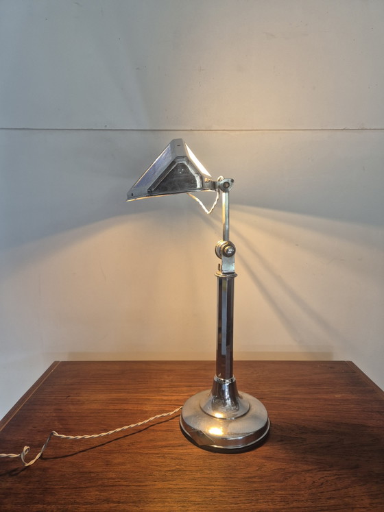 French Art Deco Desk Lamp by Pirouett 1930 – Table lamps, Metal, Glass (photo 7 of 15)