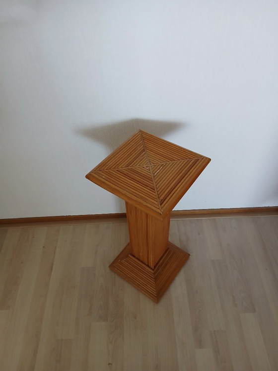 Rattan Column - Plant Column - Pedestal – Vintage (photo 5 of 6)