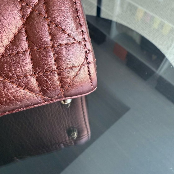 Image 1 of DIOR LADY MINI - PELLE DI VITELLO CANNAGE MARRONE, FERRAMENTA ORO, CINTURINO REGOLABILE