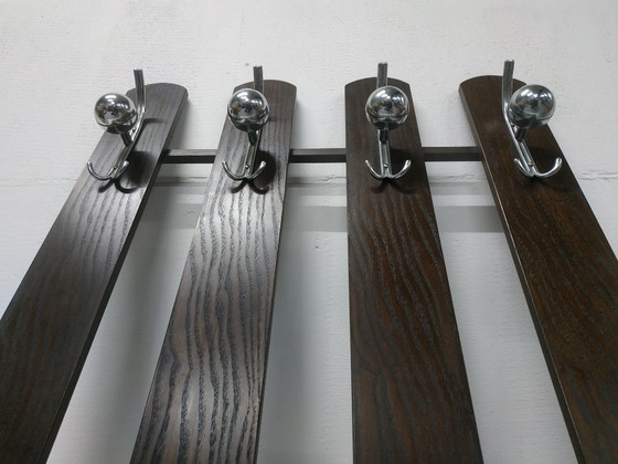 Image 1 of 1960s-70s Scandinavian (style) wall coat rack hall furniture