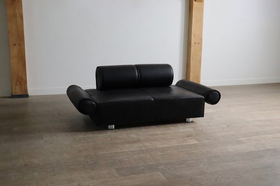 Image 1 of Marzio Cecchi sofa daybed in buffalo leather, Italy 1970s