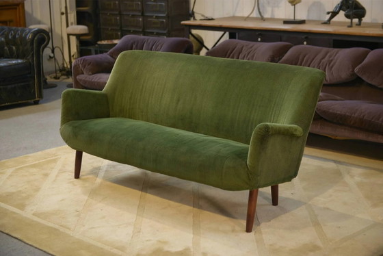 Green velvet canapé 1960s – 3-5 seaters, Scandinavian (photo 15 of 15)