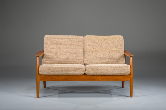 Image 1 of Deense moderne zitset in teakhout van Arne Vodder voor France & Søn, jaren 60, set van 3