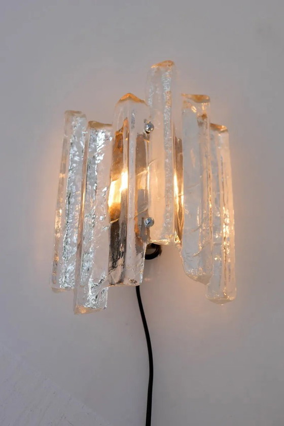 Image 1 of Deutsche Wandleuchte aus Glas von Fischer Leuchten, 1970er Jahre