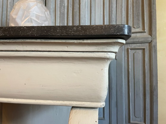 Side Tanble Wandtafel Wand Console Louis Philippe Trumeau – Stone (photo 13 of 21)