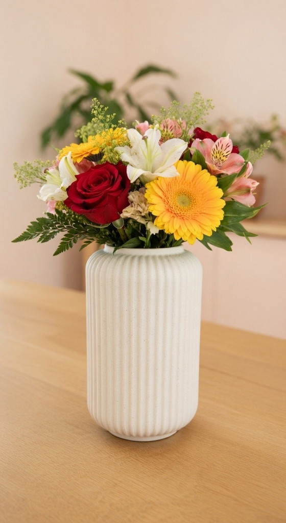 Image 1 of Modern 3D-printed design vase – Mamaa look (17 cm)
