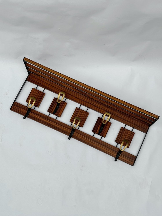 Image 1 of Appendiabiti vintage olandese BroVorm Haarlem in teak, stile Mid-Century Modern (MCM).