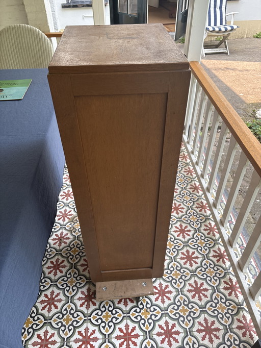 Vintage archive rolling cabinet