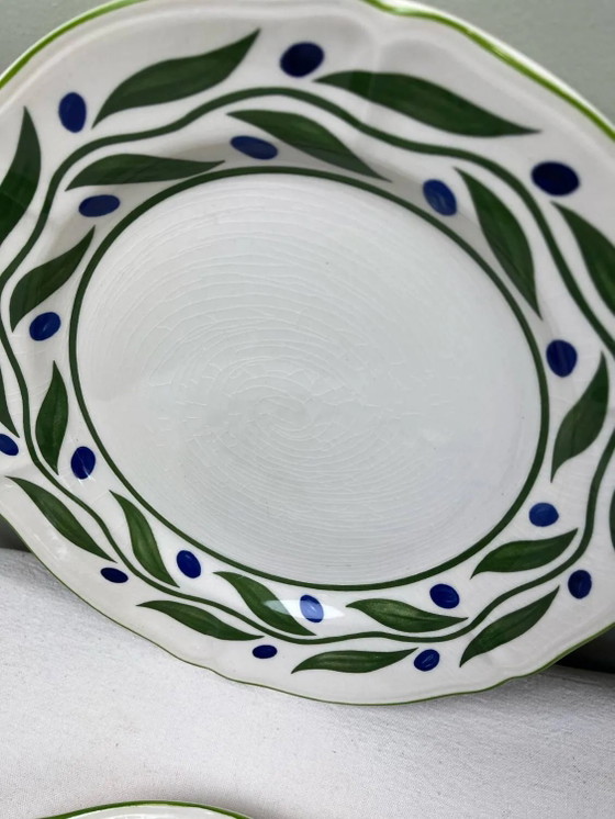 6 dekorierte Speiseteller – Geschirr, Porcelain, Vintage (photo 5 of 10)