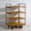 Chariot industriel en métal jaune – Chariot d'usine Europe – circa 1950 – Dessertes, Metal, Iron, Industrieel (photo 6 of 35)