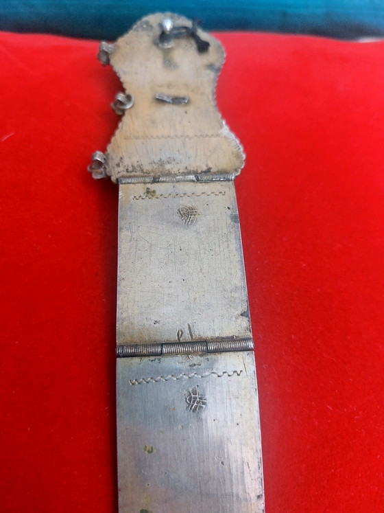 Antique Ottoman Stamped Silver Wedding Belt – 19th Century – gelin kemeri, Decorative Objects (photo 7 of 11)