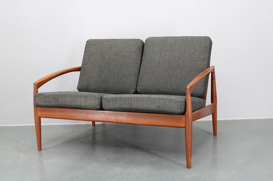 Image 1 of 1960S Magnus Olesen Papier Mes 2-zits Teak Sofa, Denemarken