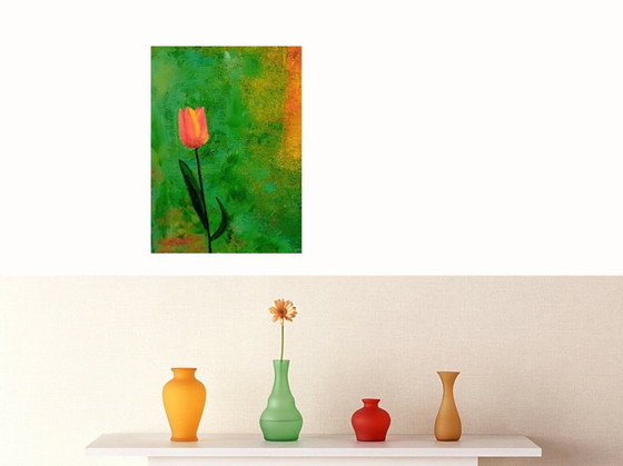 Image 1 of Dipingere un tulipano arancione