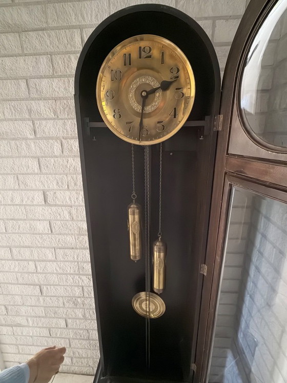Orologio a pendolo meccanico tedesco vintage – quadrante in ottone – interni classici – Original Gustav Becker (photo 2 of 5)