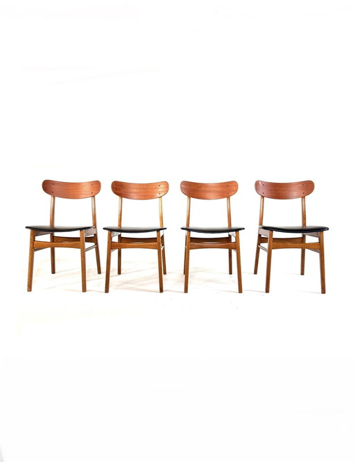 4x vintage Danish dining room chairs, Farstrup Møbler '60
