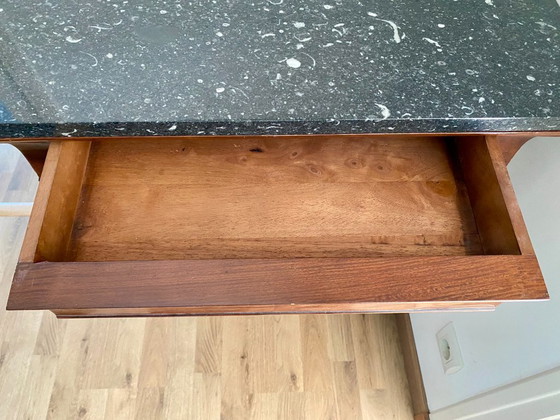 Consolle in mogano e marmo, stile Impero o Restaurazione, del XIX secolo. – Console, Marble, Wood (photo 5 of 5)