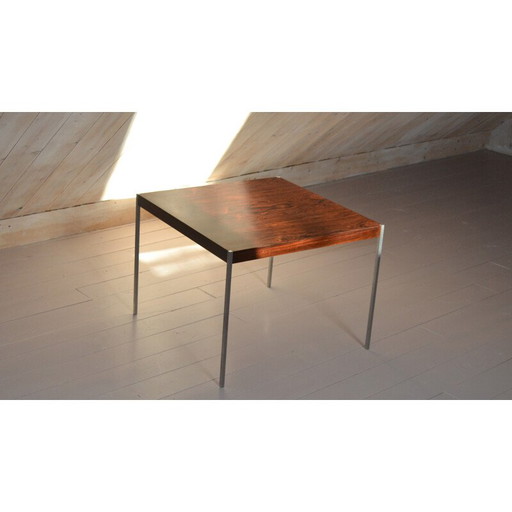Table basse vintage luxueuse en bois de rose par Östen et Uno Kristiansson, Suède 1962