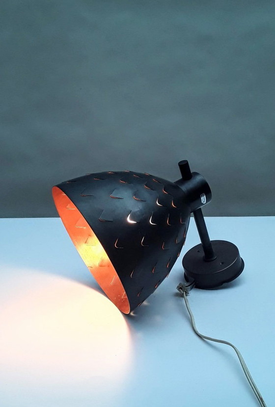 Image 1 of Brutalist Zweedse Koperen Wandlamp 1960,s door Carl Thore